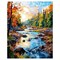 Autumn River Paint by Numbers Kit for Adults - DIY Landscape on Canvas